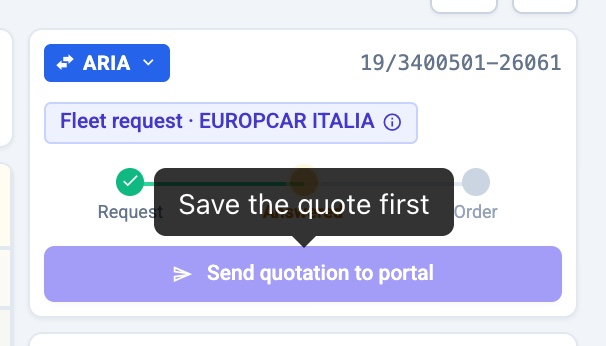 While editing, the ARIA actions are off and say why.